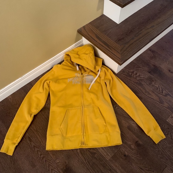 The North Face Jackets & Blazers - SOLD - The North Face Yellow Zip Up Hoody size Sm
